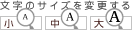 文字のサイズ