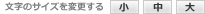 文字のサイズ