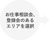 お仕事相談会、登録会のあるエリアを選択