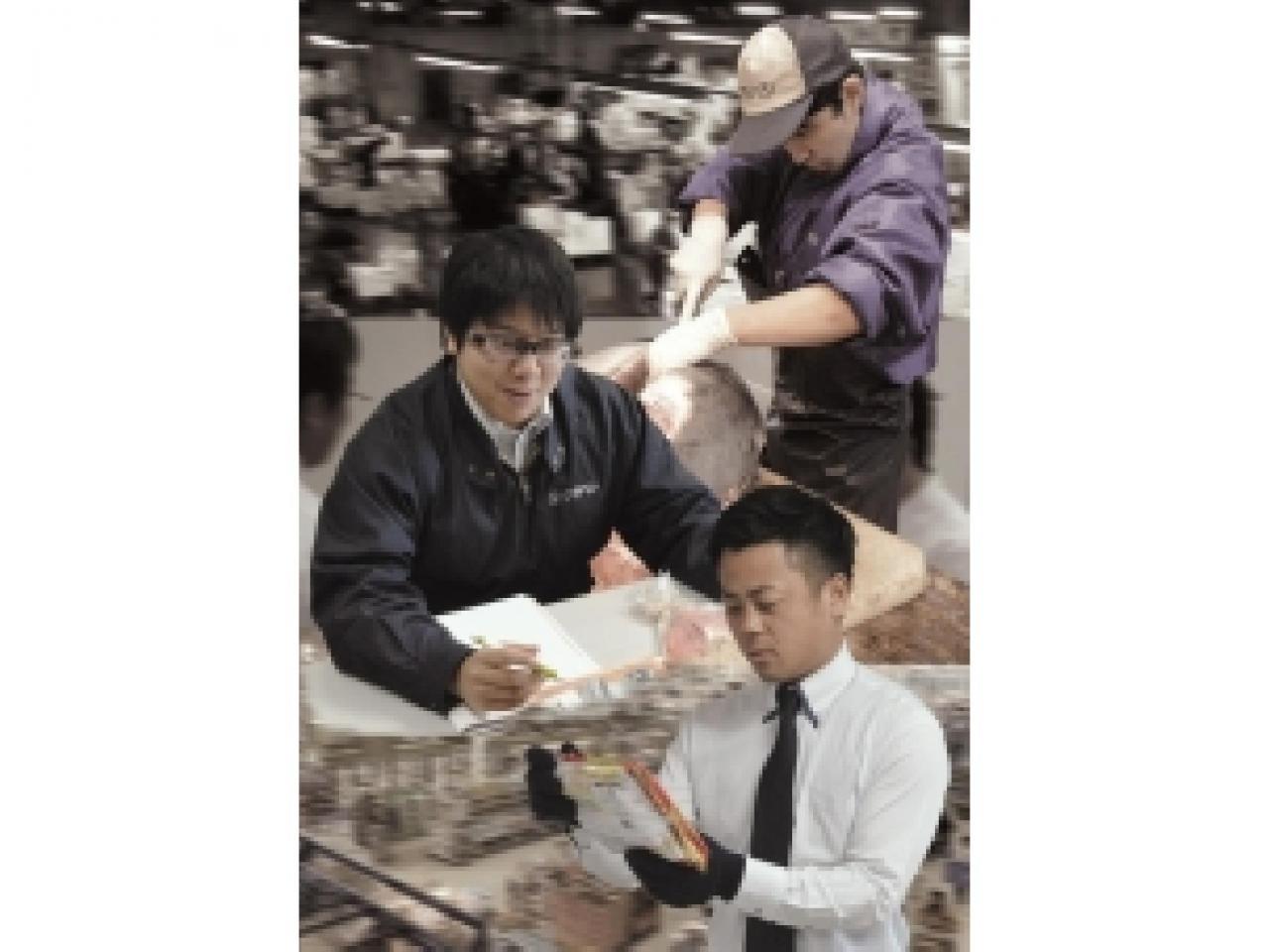食品卸売商社での①市場営業(冷凍)、②市場営業(鮮魚)