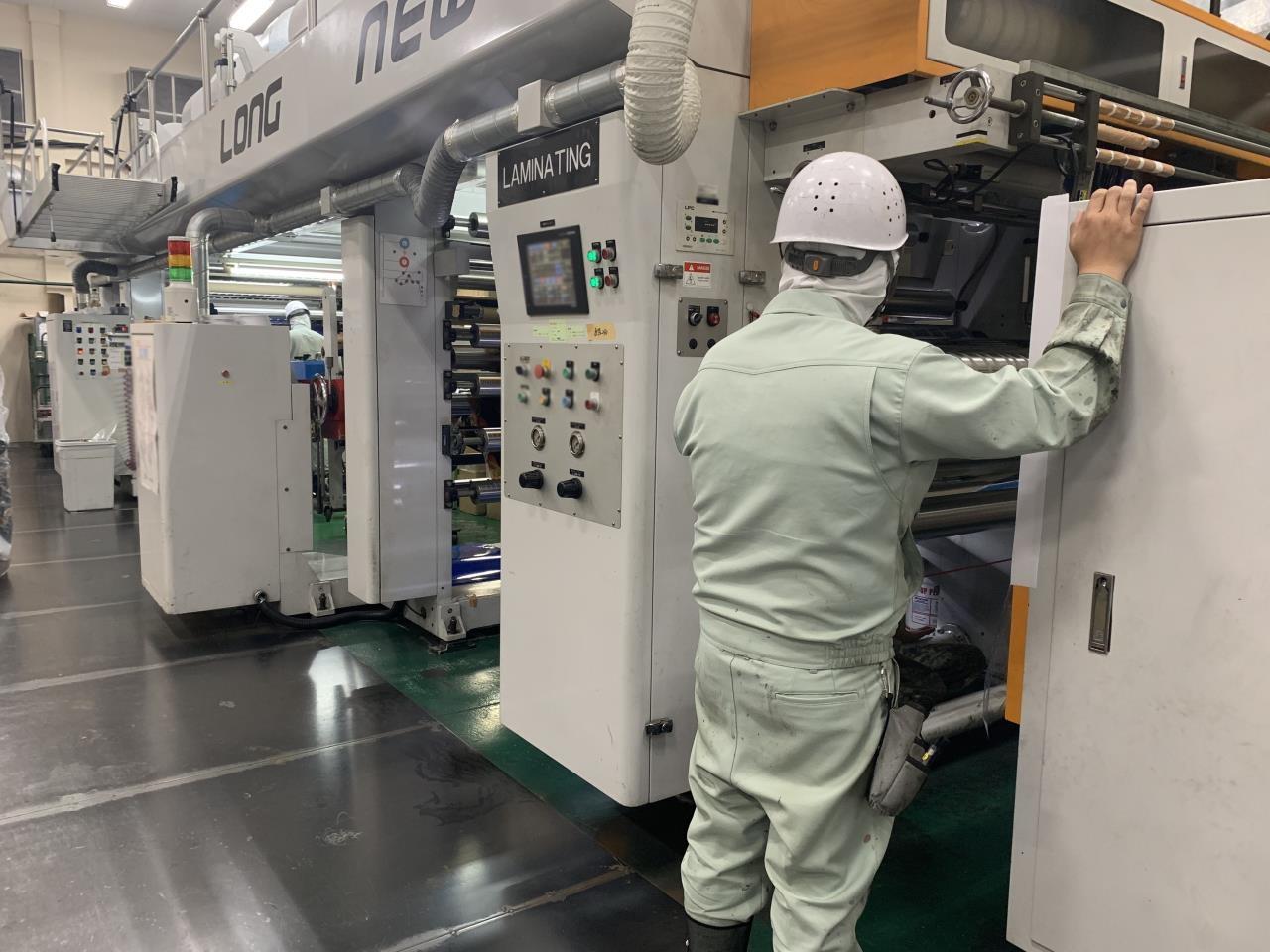 フィルム印刷機操作や準備段取り作業