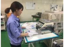 印刷物加工と検査業務