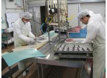食品工場での鮮魚加工