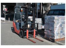 フォークリフトの作業風景